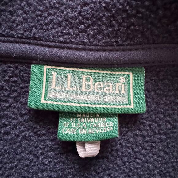 L.L. Bean Fleece Vest Mens Sz XL Reg Blue Navy Zip up Activewear Polartec - Picture 7 of 10